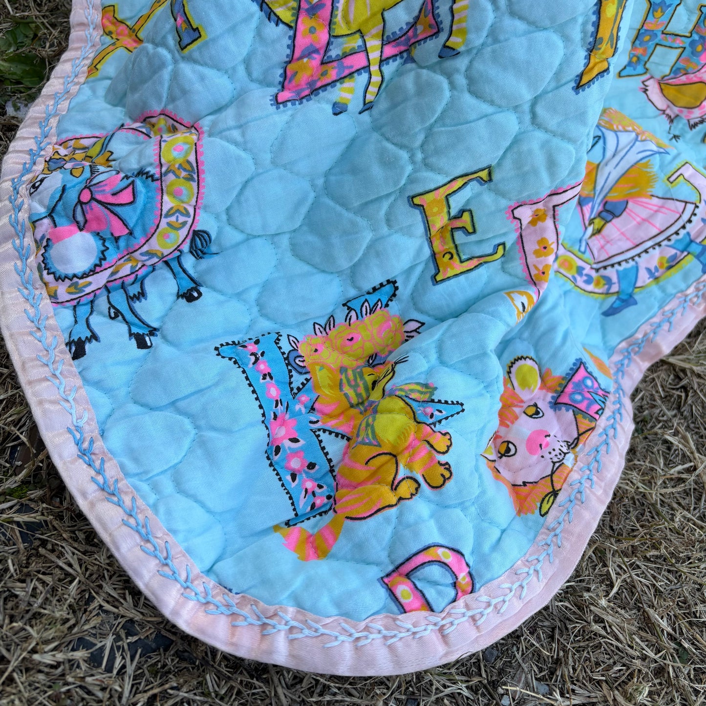 【USA vintage】baby quilt