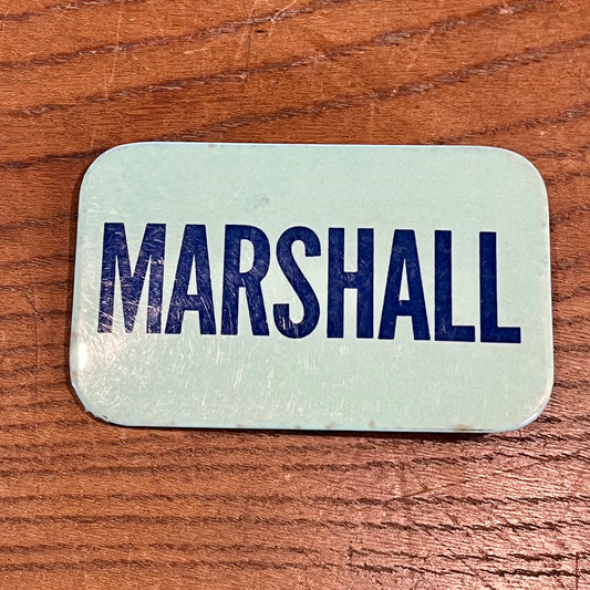 【USA vintage】缶バッジ MARSHALL