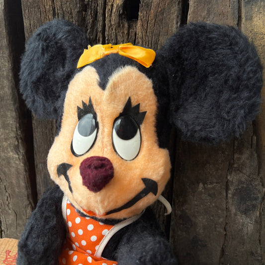 【1960s USA vintage】Walt Disney Minnie Mouse Plush Doll