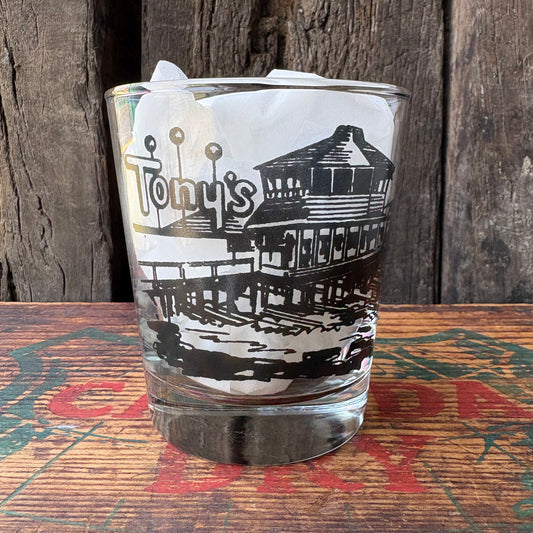 【USA vintage】Tony's on the Pier Souvenir glass