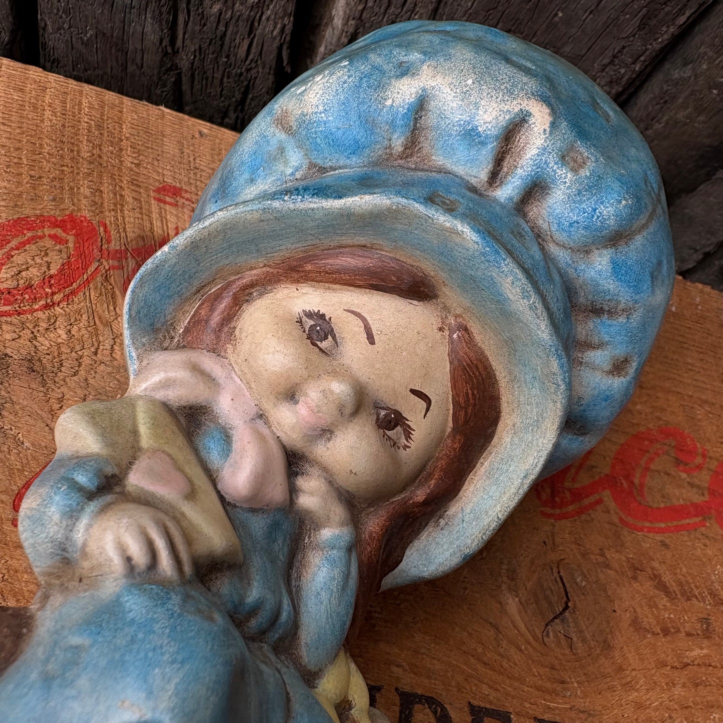 【1970s USA vintage】Sunbonnet Sue Ceramic Figurine