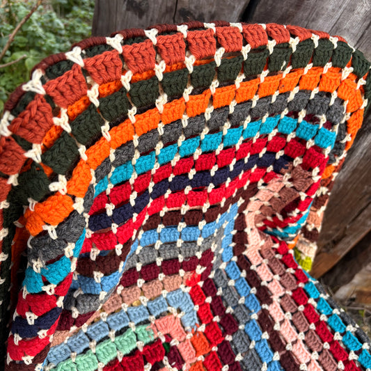 【USA vintage】 granny square blanket