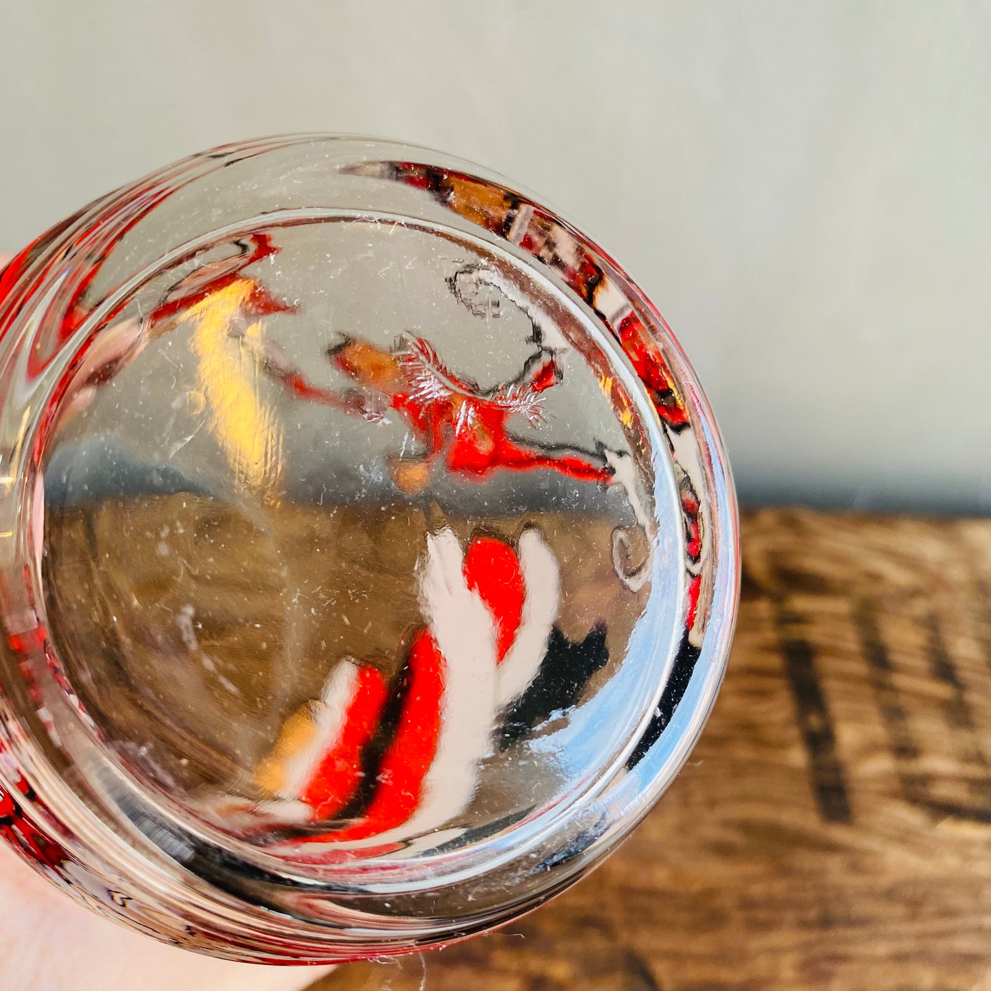 【1980s USA vintage】サンタ&エルフ グラス コップ