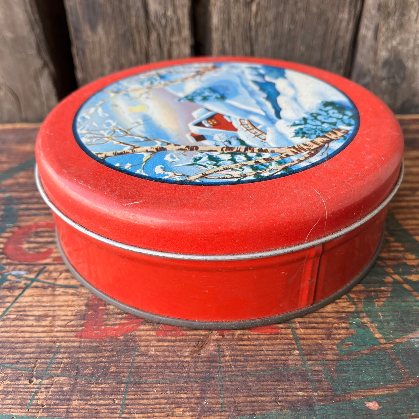 【USA vintage】Winter Candy Tin Can