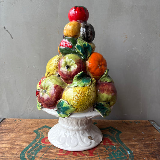 【Italy vintage】majolica fruits bowl