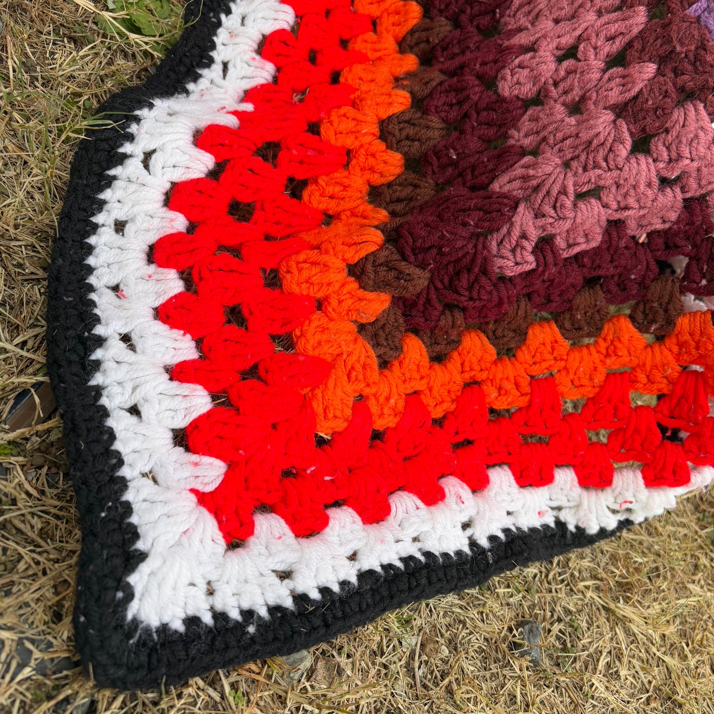 【USA vintage】granny blanket square
