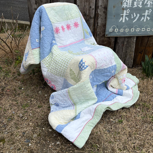 【USA vintage】patchwork quilt bed cover pottery barn kids