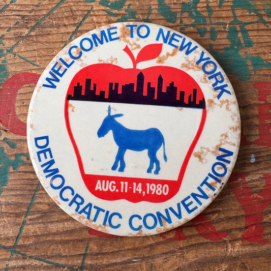 【USA vintage】PINBACK BUTTON 缶バッジ ロバ NEW YORK