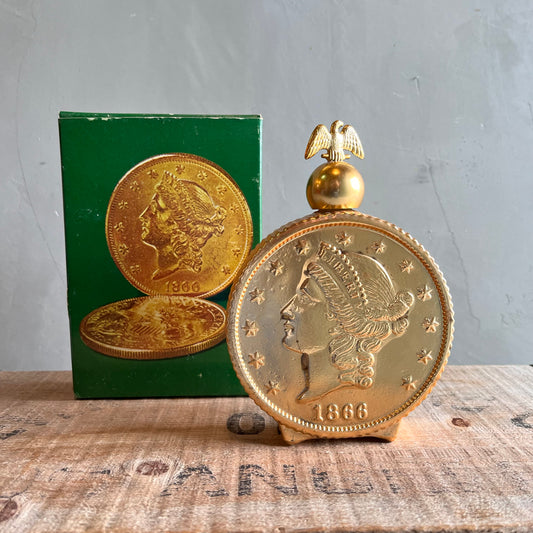 【USA vintage】AVON 20 Dollar Gold Piece Bottle