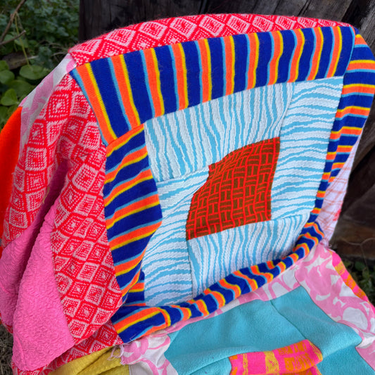 【USA vintage】Psychedelic Patchwork quilt