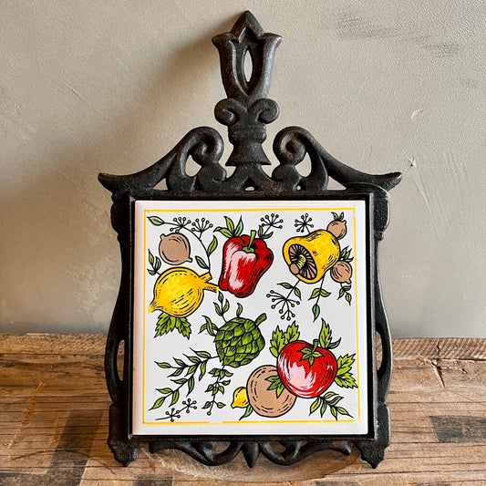 【USA vintage】SEVEN STAR
Footed Cast Iron Tile