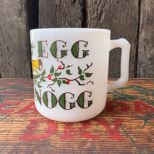 【USA vintage】60s Hazel Atlas Mug Cup EGG NOGG