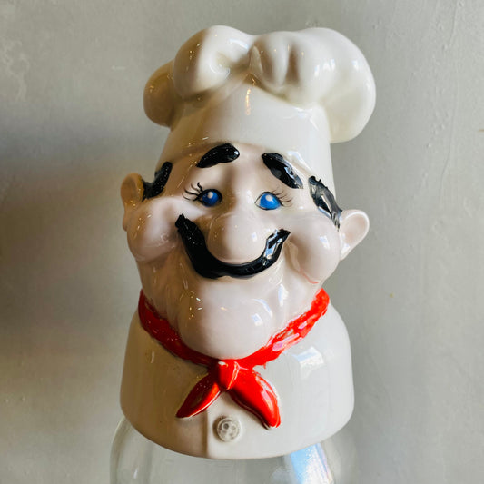 【USA vintage】シェフ ガラスジャー 瓶