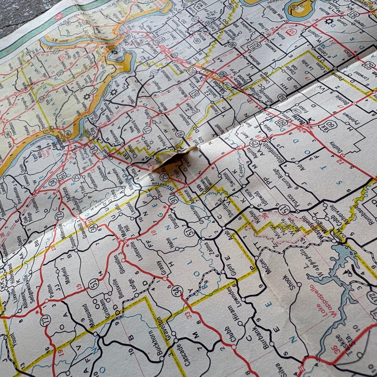 【1963 USA vintage】Sinclair Missouri Road Map