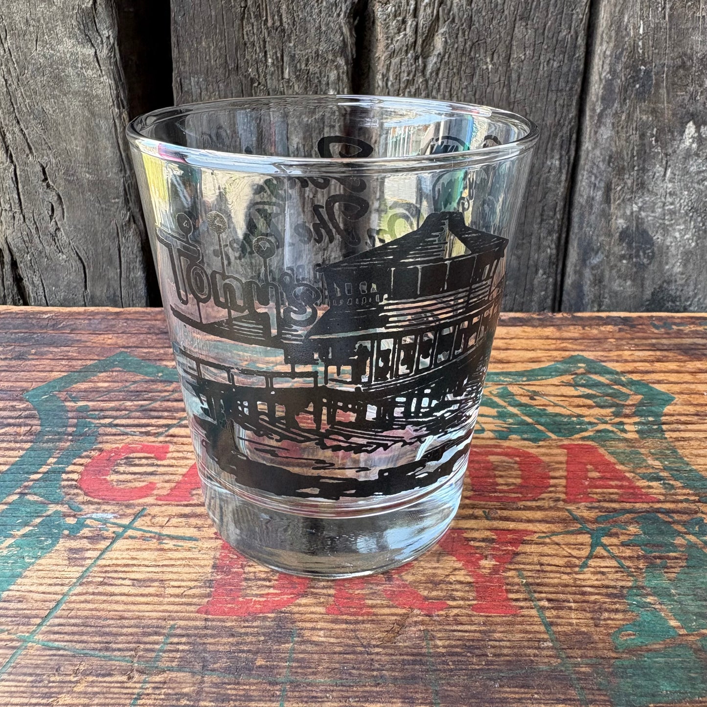 【USA vintage】Tony's on the Pier Souvenir glass