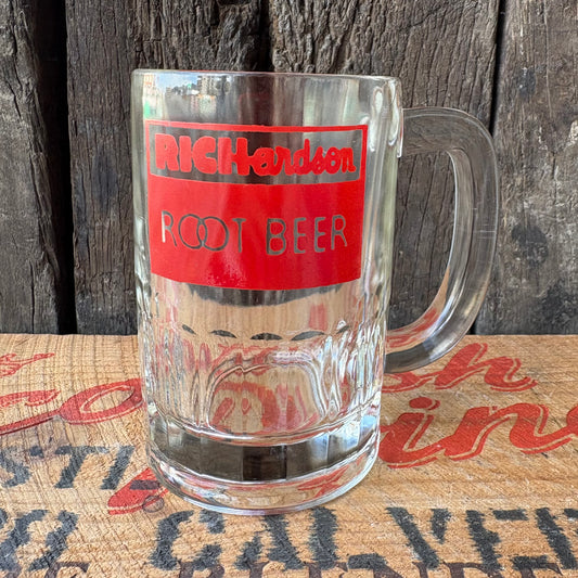 【1970s USA vintage】RICHardson ROOT BEER Advertising Glass Mug