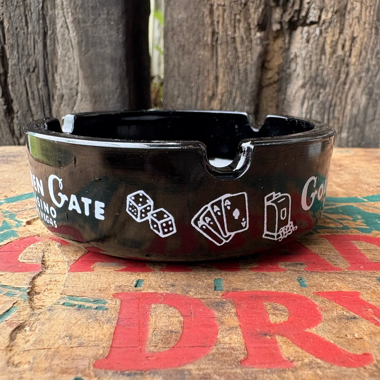 【USA vintage】advertising ashtray GOLDEN GATE