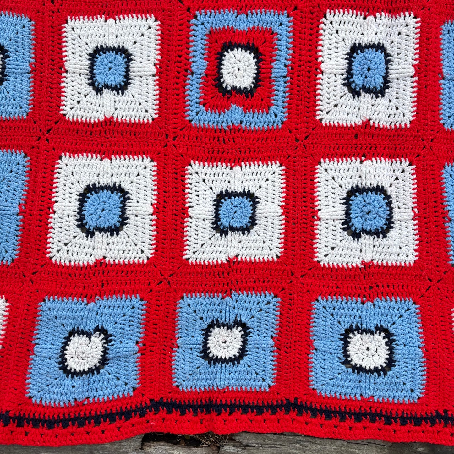 【USA vintage】Granny Square Blanket