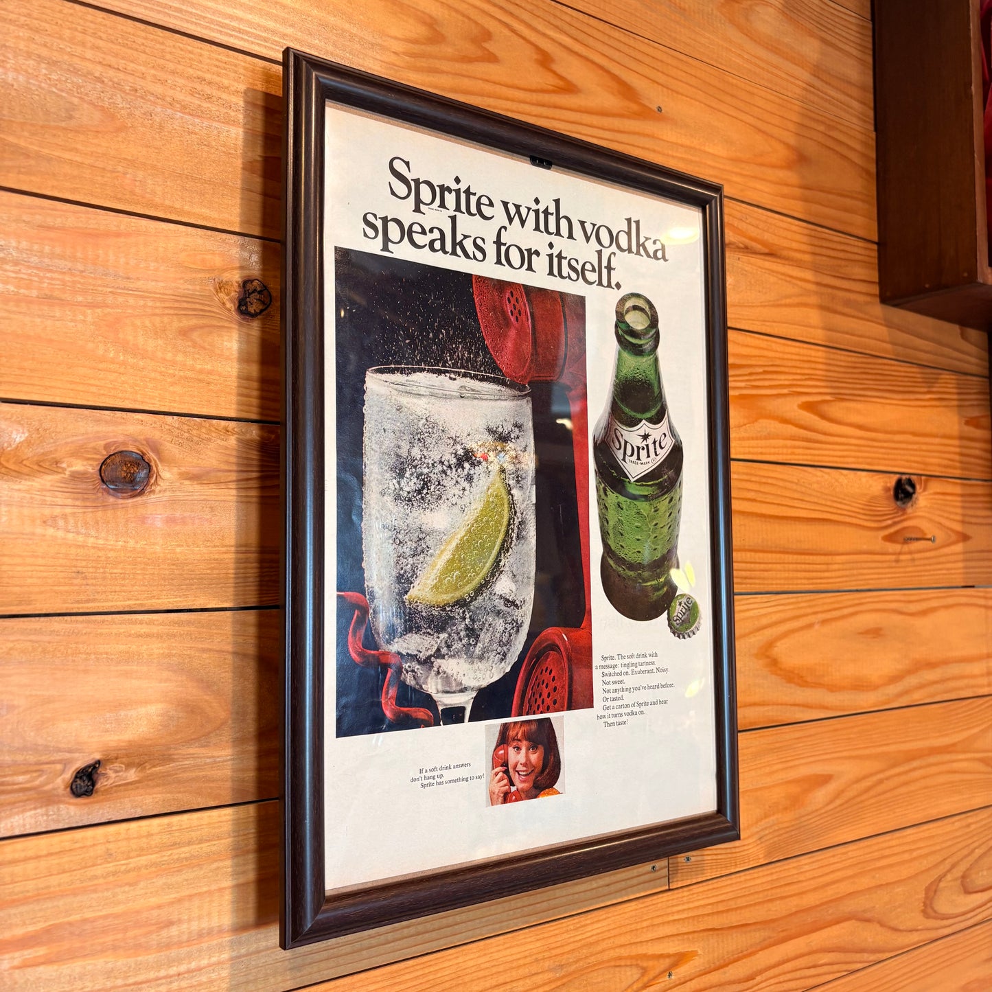 【1967 USA Vintage】 LIFE Magazine Framed Ads Sprite