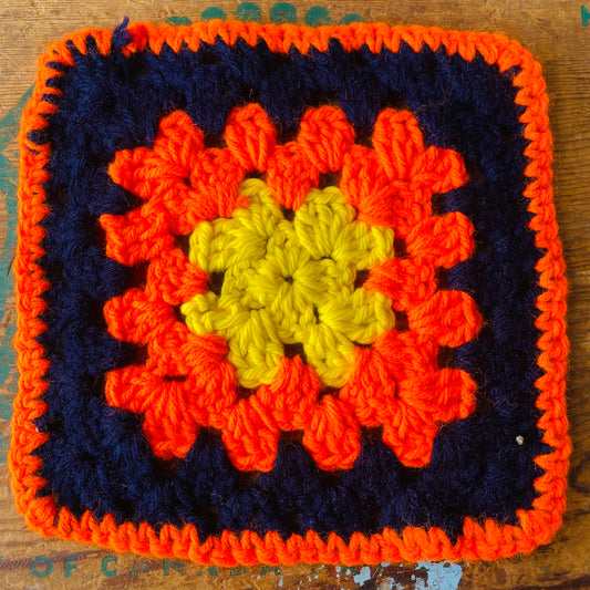 【USA vintage】granny square mini rug