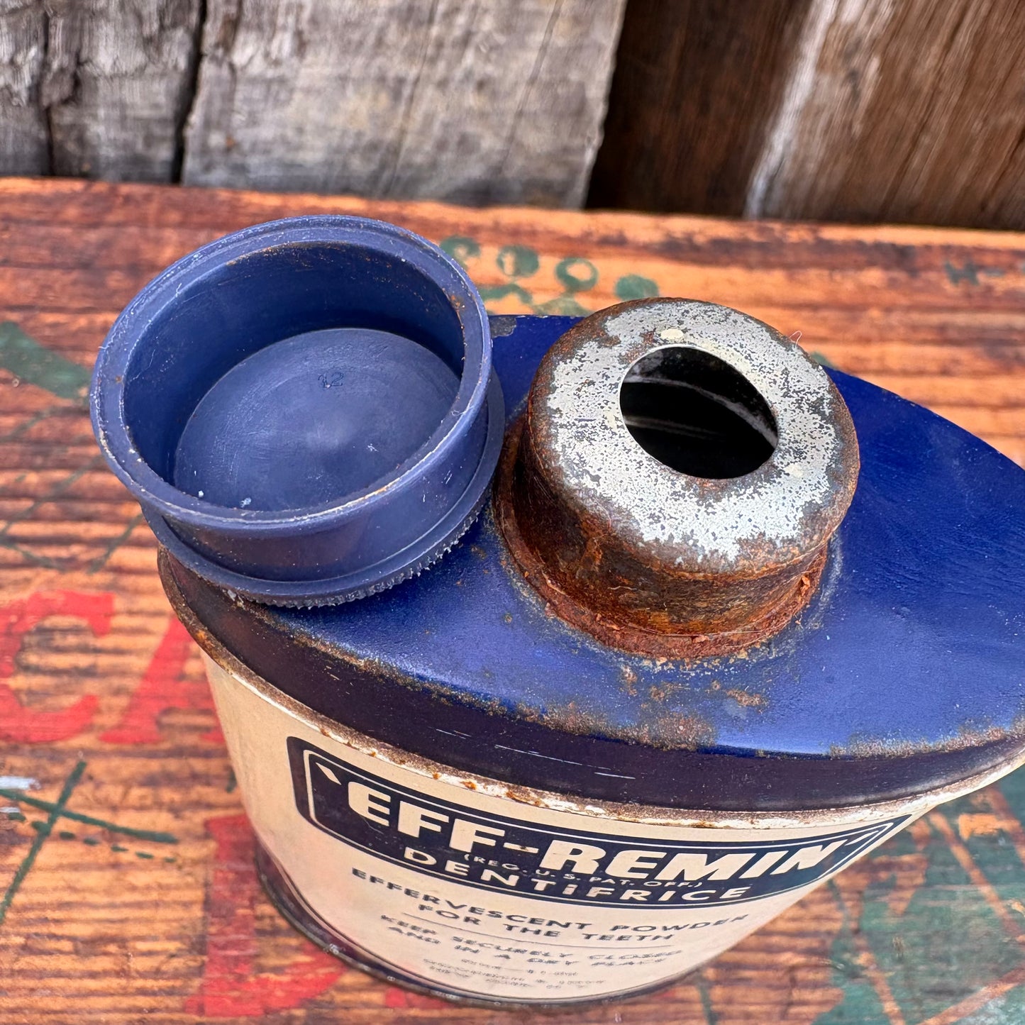 【USA vintage】Denture Powder EFF-REMIN can
