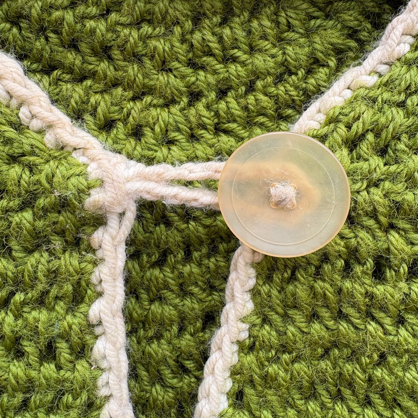 【USA vintage】 Knit poncho green