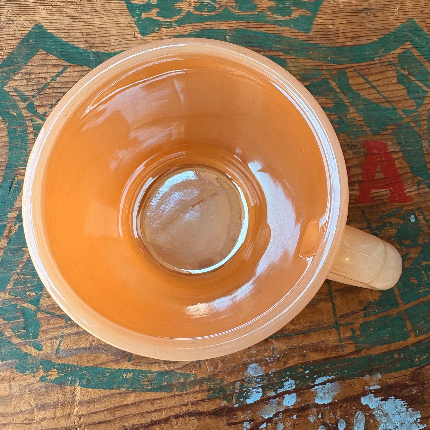 【1951-1960 USA vintage】Fire-King peach luster mugcup
