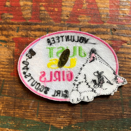 【USA vintage】ワッペン JUST US GIRLS ガールスカウト