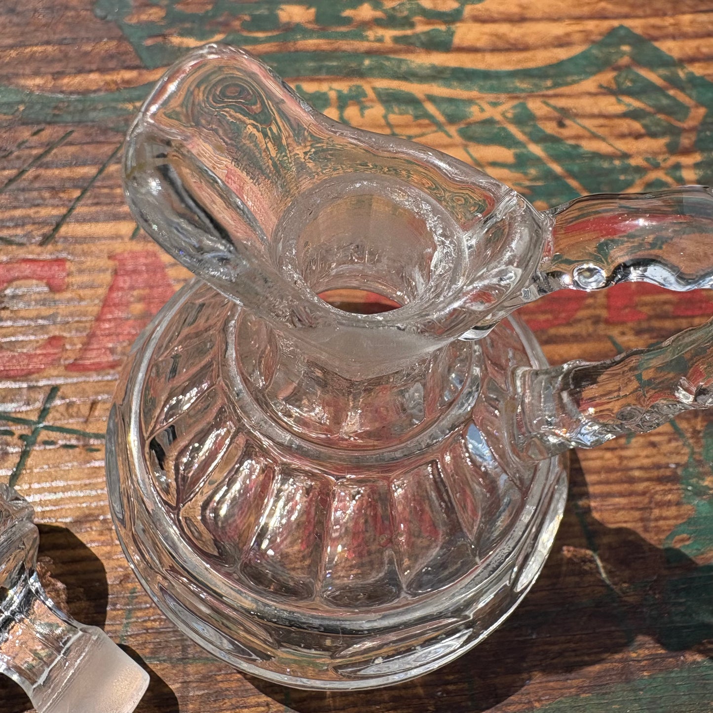 【USA vintage】 glass oil pot