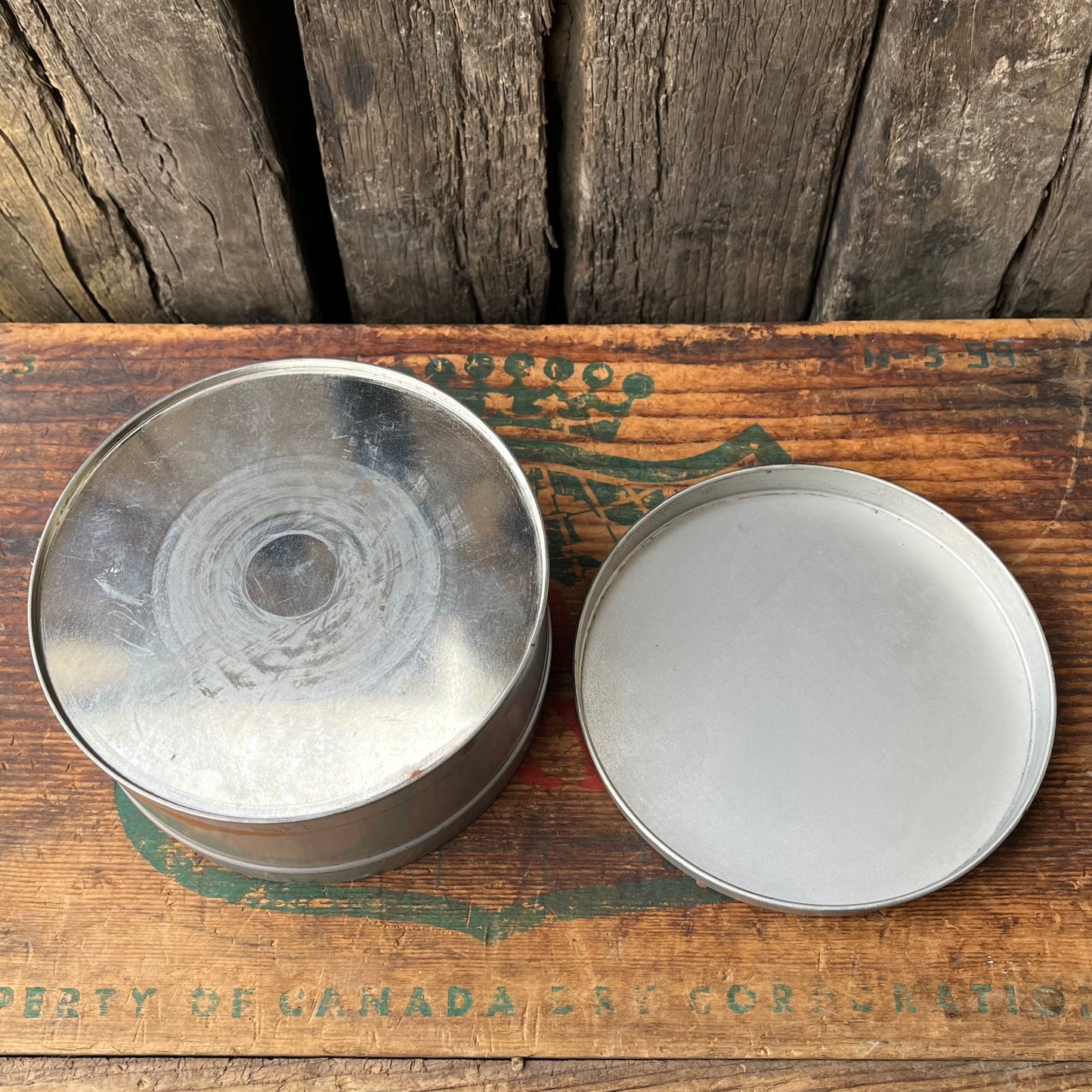 【USA vintage】Sherman’s Arcadia fruit cake tin can