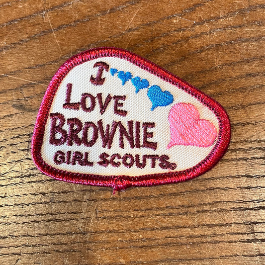 【USA vintage】ワッペン I LOVE BROWNIE ガールスカウト