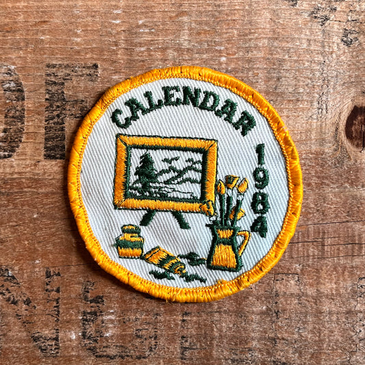 【USA vintage】ワッペン CALENDAR 1984 ガールスカウト