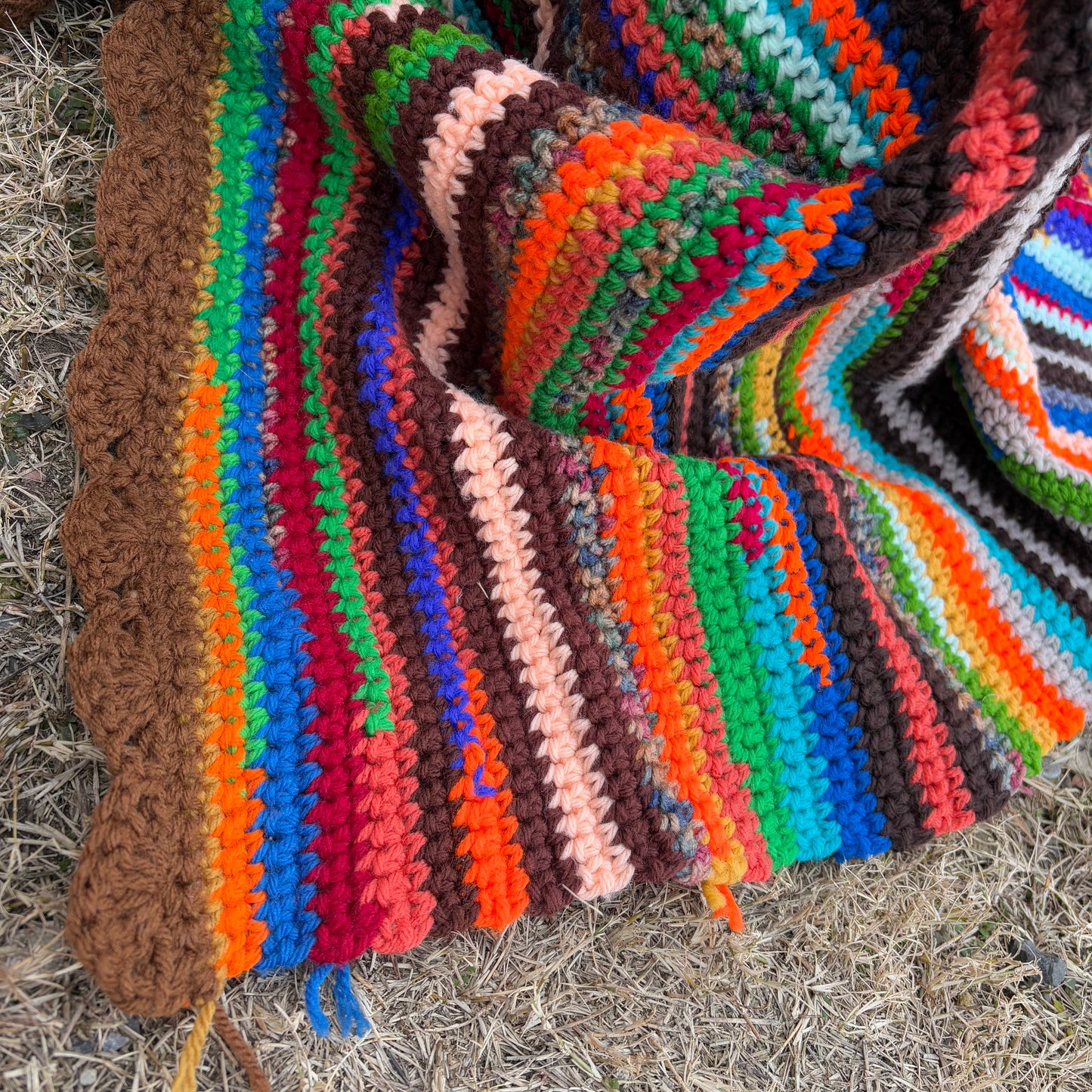 【USA vintage】granny blanket colorful