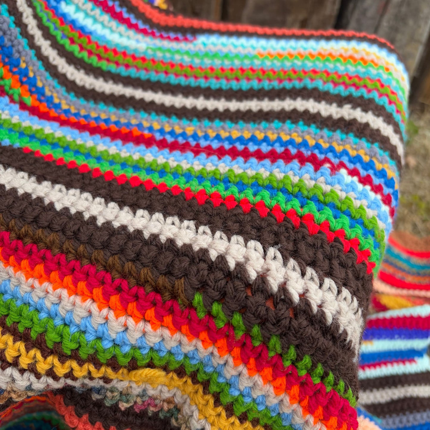 【USA vintage】granny blanket colorful