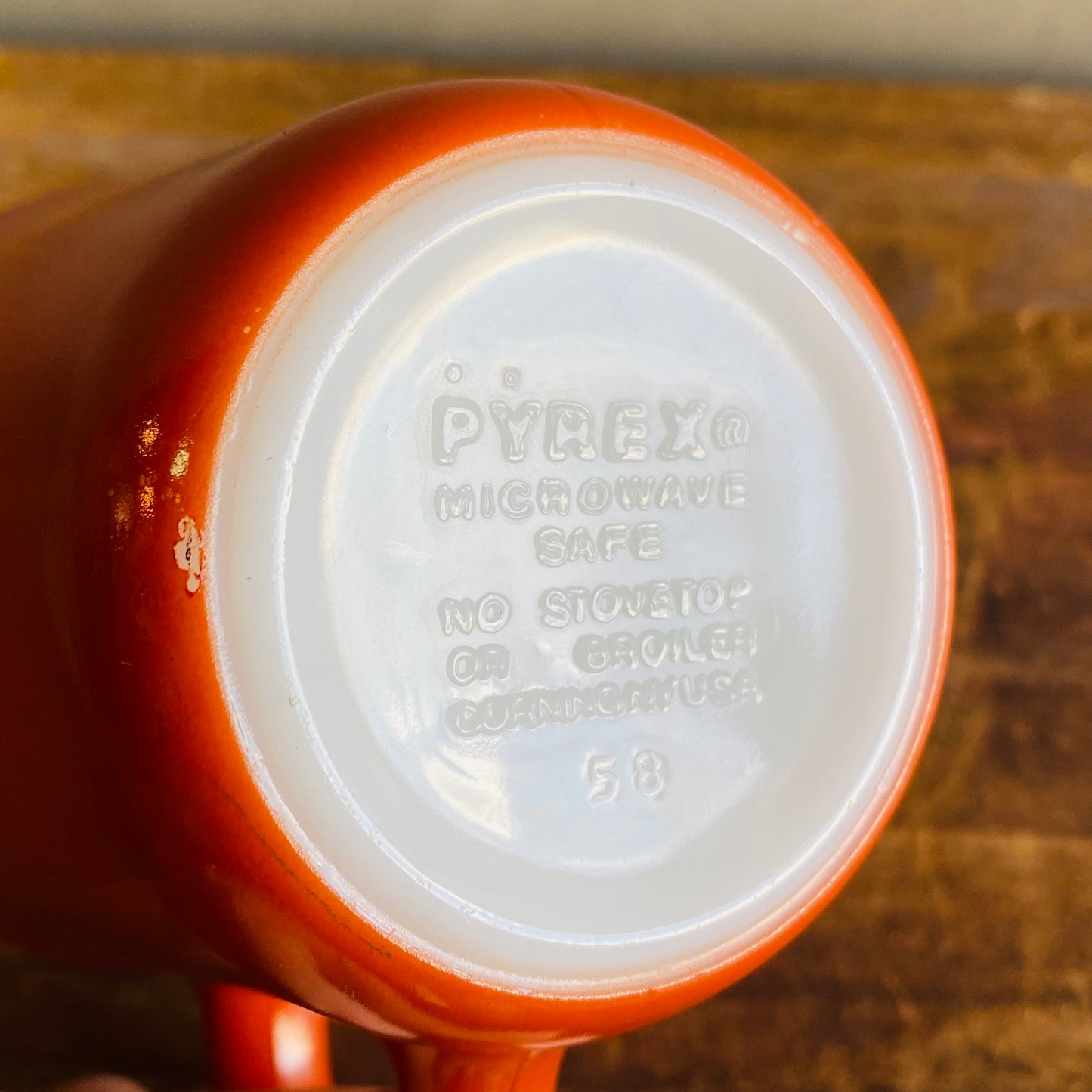 【USA vintage】OLD PYREX パイレックス ミルクガラスマグ