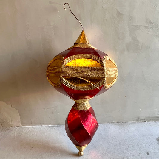 【USA vintage】クリスマス ビッグ オーナメント Red & Gold