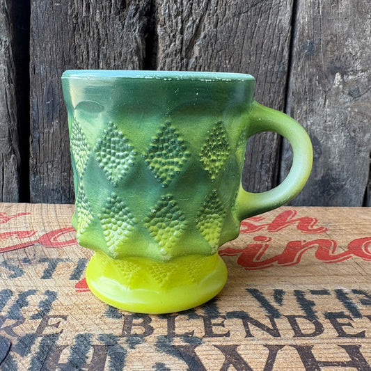 【1960-1976 USA vintage】Fire-King Kimberley mug Green