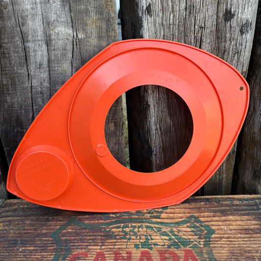 【1970s USA vintage】 WILPAK picnic plate holder Orange