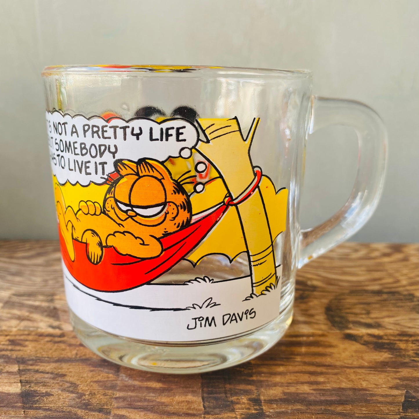 【1978 USA vintage】マクドナルド ガーフィールド グラス ハンモック