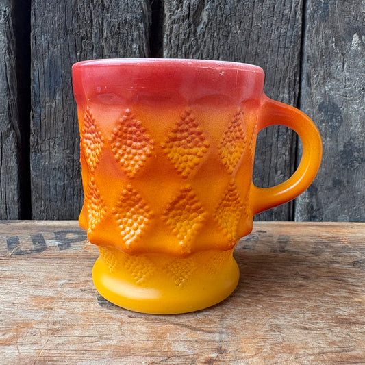【1960s-1976 USA vintage】Fire-King Kimberley mug Orange