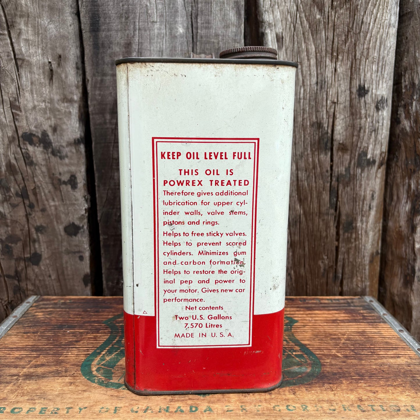 【USA vintage】RACER CUSTOM MADE MOTOR OIL CAN