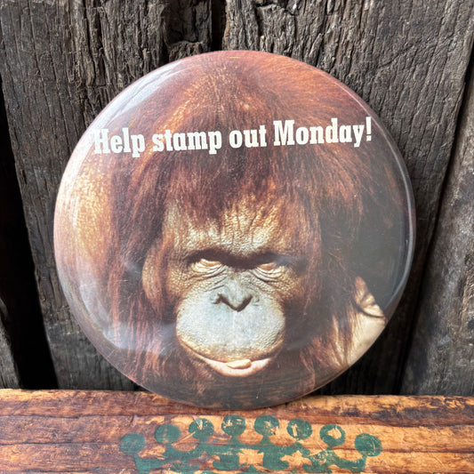 【USA vintage】PINBACK BUTTON orang utan