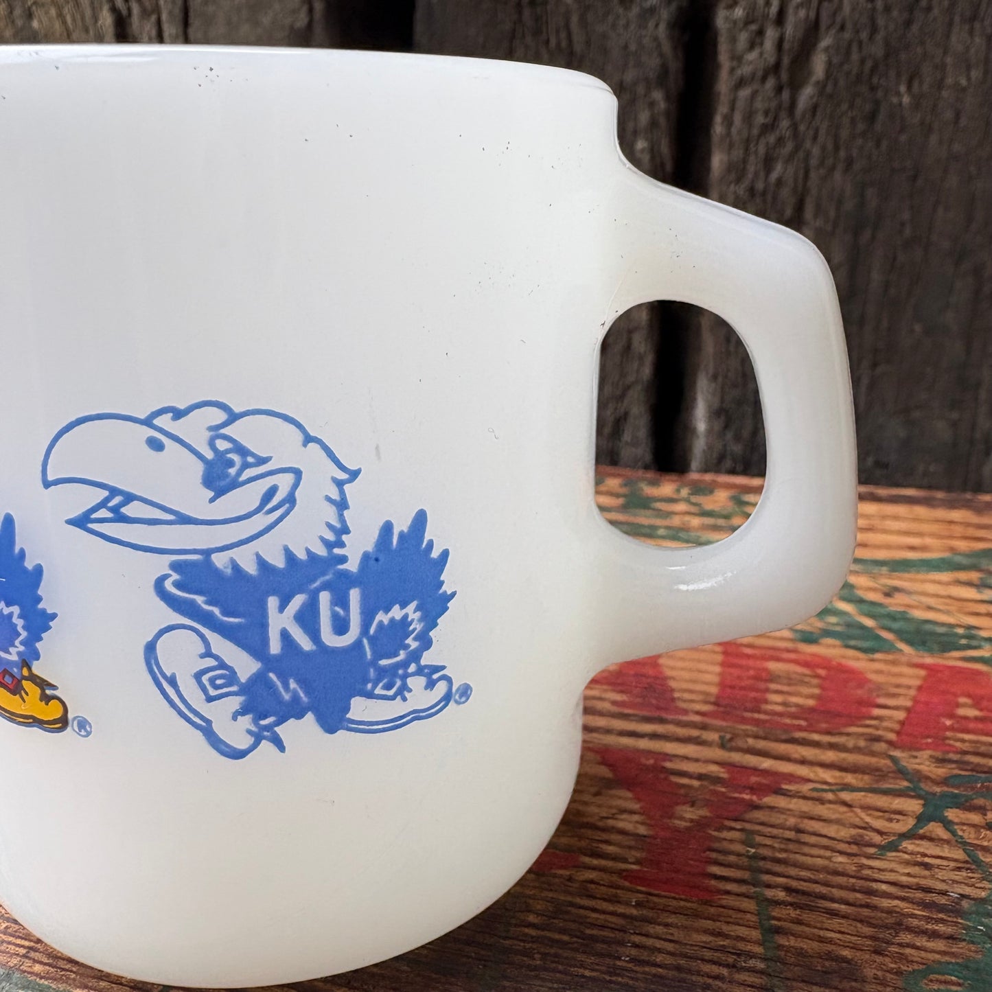 【USA vintage】 mug cup KANSAS JAYHAWKS