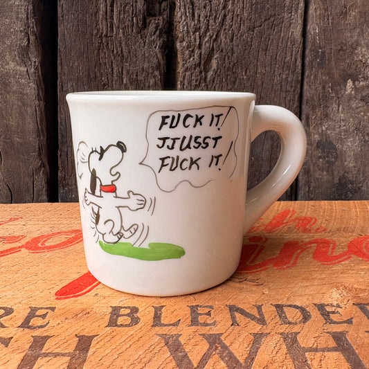 【USA vintage】 hand paint SNOOPY mugcup
