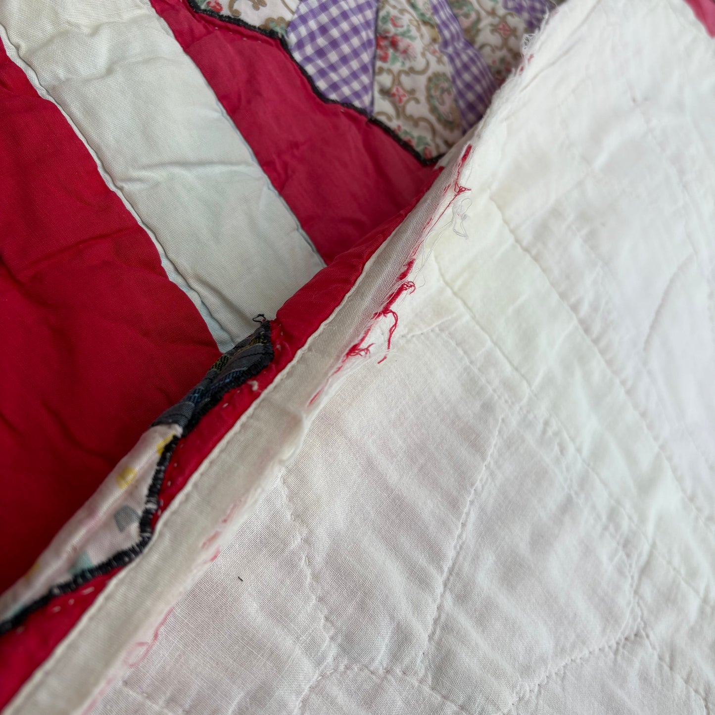 【USA vintage】feed sack antique quilt