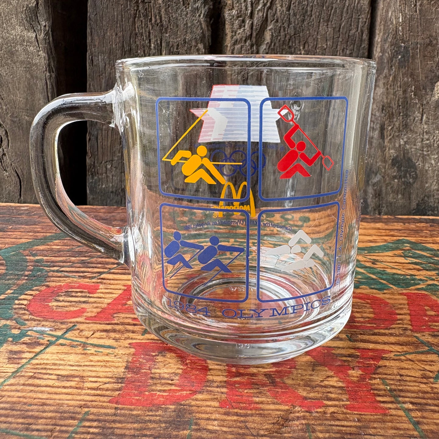 【1984 USA vintage】Olympic × McDonald glass