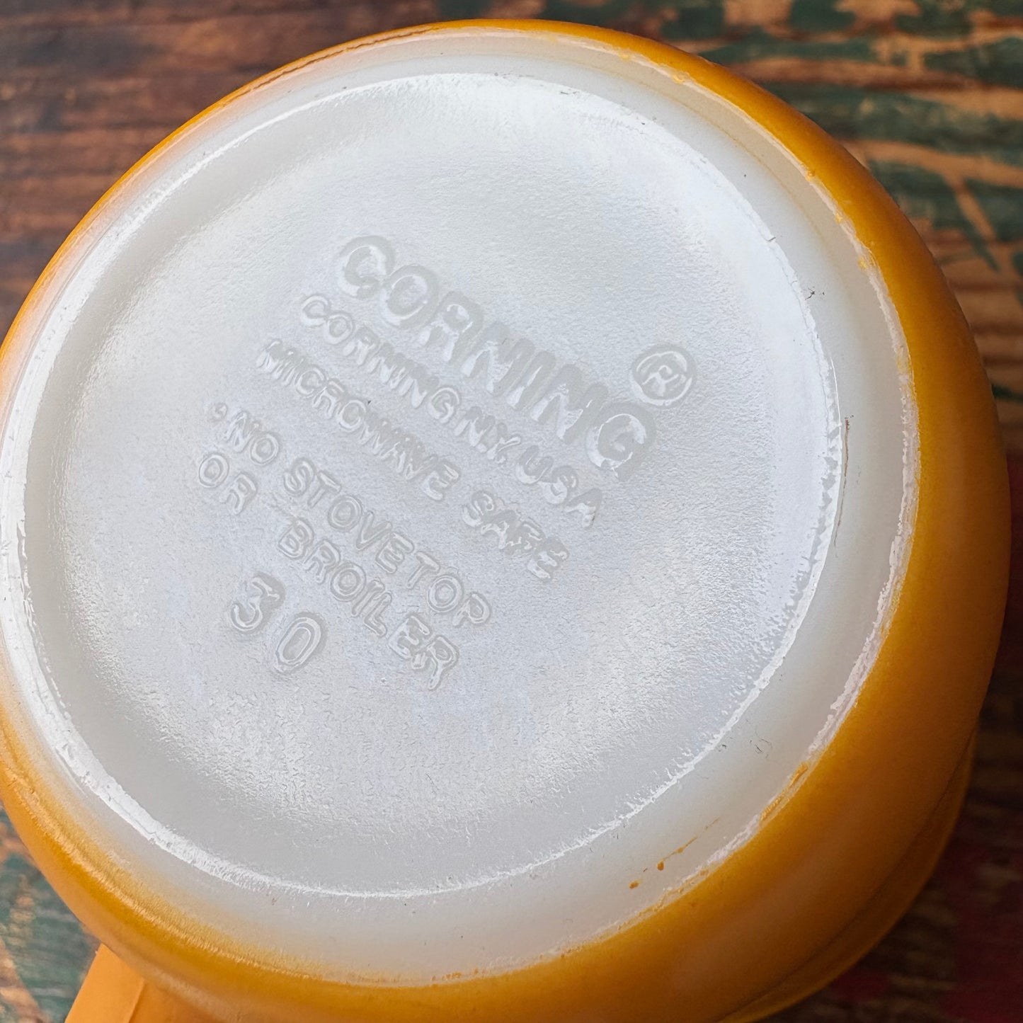 【USA vintage】CORNING mugcup yellow