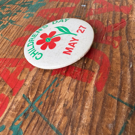 【USA vintage】PINBACK BUTTON 缶バッジ 花