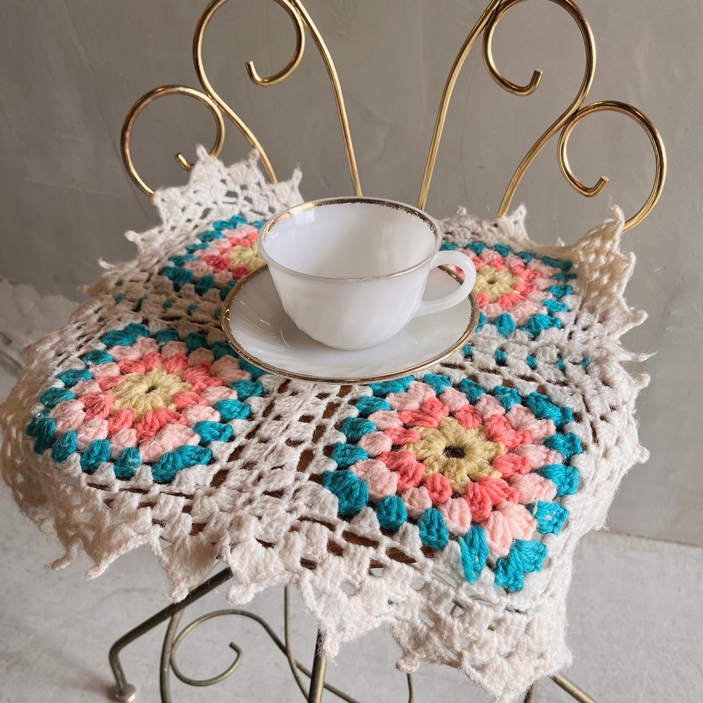 【USA vintage】Granny Square Mini Rug