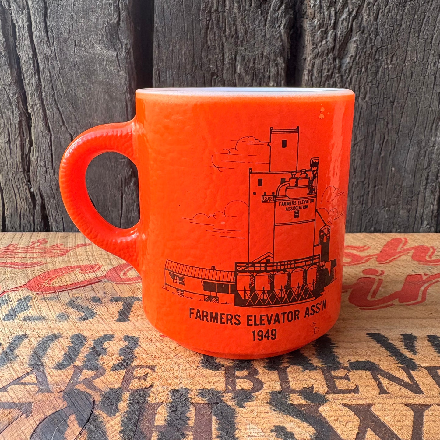 【USA vintage】 COOP Hazel Atlas mug orange